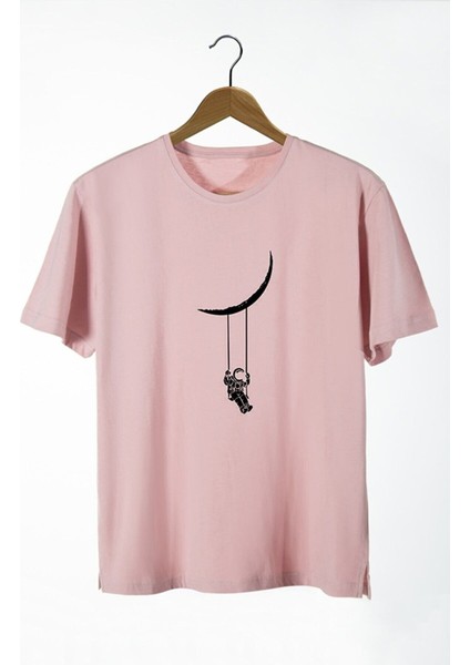 Griland Unisex Saks Rengi Inapıratıon Wrıte What You Want Baskılı Oversize T-Shirt