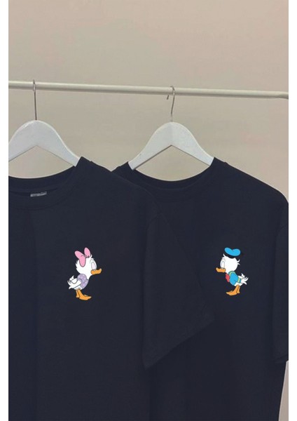 Sevgili Kombini Çift Unisex Oversize Baskılı T-Shirt