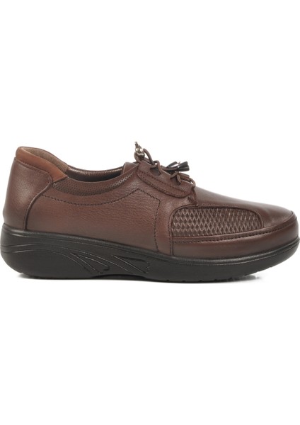 Siyah Deri Anatomik Kadın Casual Ayakkabı 42632 Z