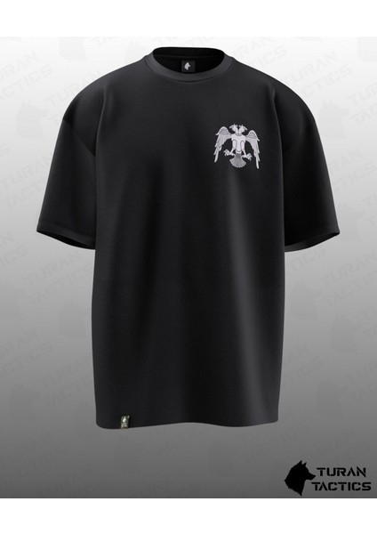 Selçuklu Kartalı Tasarımlı Oversıze Unısex T-Shırt