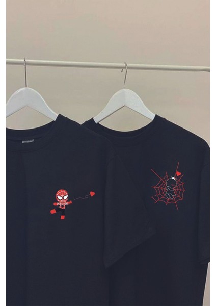 Sevgili Kombini Çift Oversize Baskılı T-Shirt