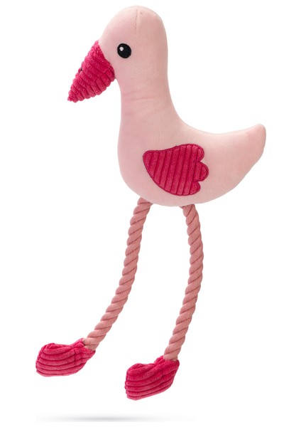Beeztees Köpek Oyuncağı, Sesli, Flamingo, Peluş, Pembe, 39,5X19,5X6CM