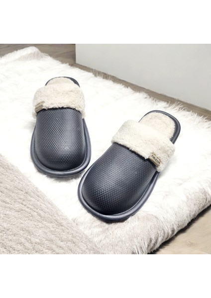 06 Sessiz Taban Içi Kürklü Su Geçirmez Eva Ev Iş Sokak Bahçe Terliği