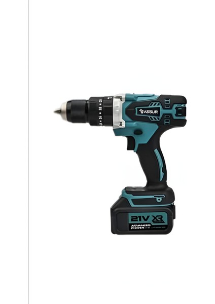 Assur Profesyonel 4'lü Set Şarjlı Delici Kırıcı Hilti 2-26+125MM TAŞLAMA+800NM Somun SÖKME+13MM Darbeli Matkap Mavi