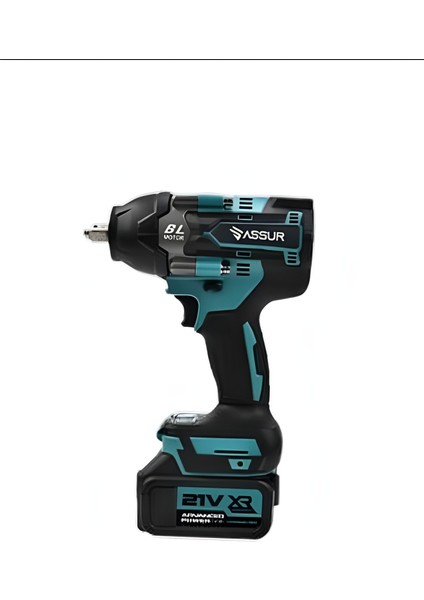 Assur Profesyonel 4'lü Set Şarjlı Delici Kırıcı Hilti 2-26+125MM TAŞLAMA+800NM Somun SÖKME+13MM Darbeli Matkap Mavi