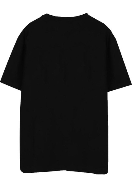 Oversize Anime Jujutsu Kaisen Gojo & Itadori Baskılı Siyah Tişört fiyatları