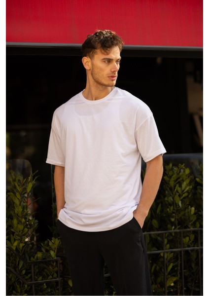 Basic Oversize T-Shirt Beyaz 30160013 fiyatları