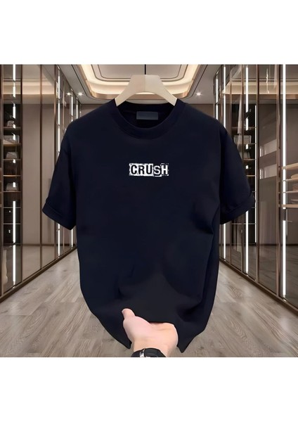 Crush Baskılı Siyah Tshirt