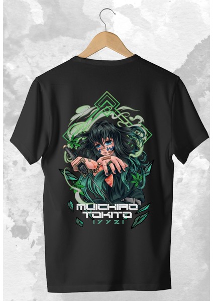 Demon Slayer: Kimetsu No Muichiro Tokito Baskılı Oversized Anime Tshirt