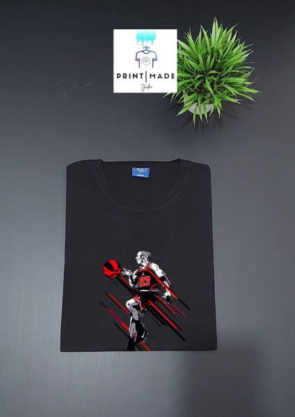 M.jordan Bisiklet Yaka Yüksek Kalite Baskılı T-Shirt fırsatları