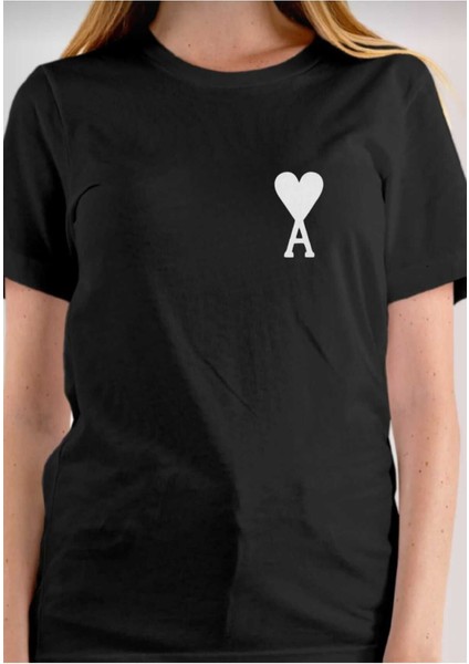Ami Paris Baskılı Oversize Rahat Kalıp Tshirt