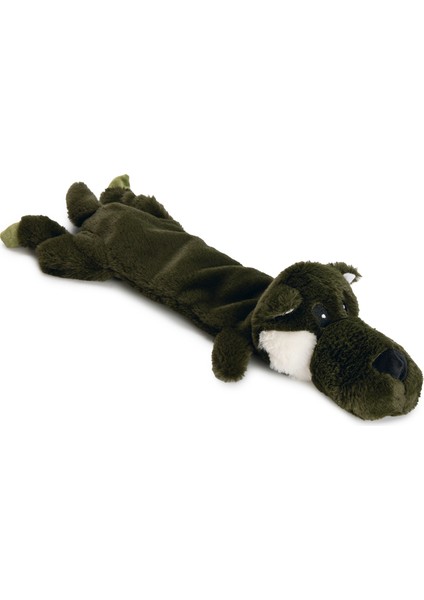 Beeztees Köpek Oyuncağı, Sesli, Elastik, Kurt, Peluş, Koyu Yeşil, 50X26X10CM