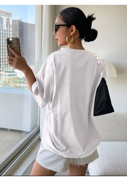 Cheris Time Baskılı Oversize Tsihirt