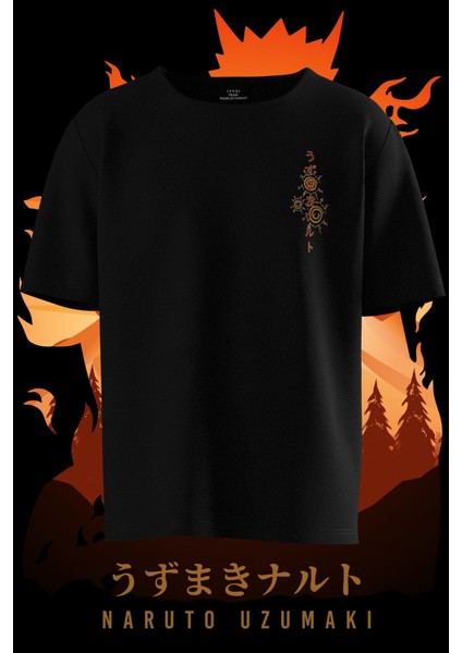 Naruto Shippuden: Uzumaki Naruto Baskılı Oversized Anime Tshirt fiyatları