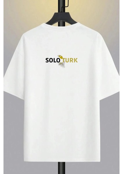Tasarım Solotürk Baskılı Oversize %100 Pamuk T-Shirt