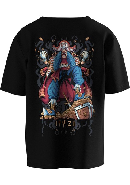 One Piece: Buggy / Bagi Baskılı Oversized Anime Tshirt