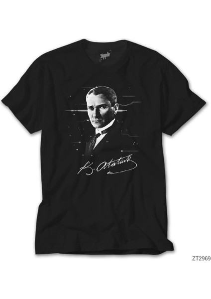 Atatürk Poster Siyah Tişört
