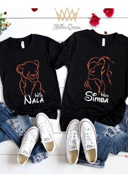 2 Li Çift Sevgililer Günü Özel Tasarımlı Hediye Doğum Günü Kombin Oversize Tişört T-Shirt