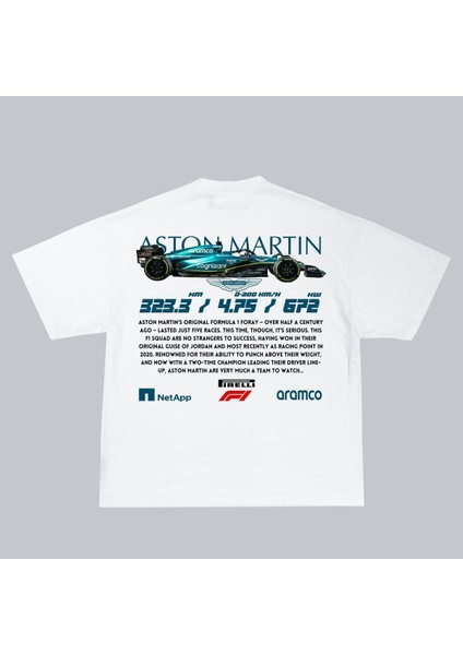 F1 Aston Martin Aramco Oversize Tişört