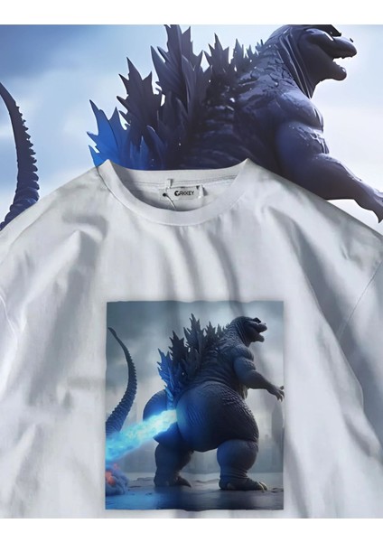 Osuran Godzilla Baskılı Oversize T-Shirt fiyatları