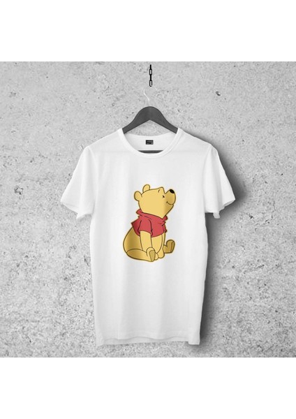 Winnie The Pooh Tasarımlı Tshirt , Premium Kalite Çatlama Solma Yapmayan Baskılı Tshirt