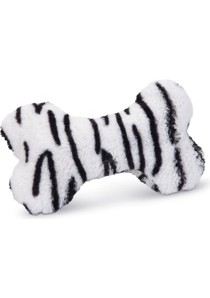 Beeztees Köpek Oyuncağı, Sesli, Kemik, Peluş, Siyah/beyaz, 18X13X3CM