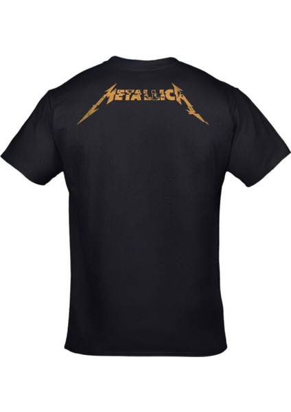 Metallica Rock Ön Arka Baskılı Siyah Tshirt fiyatları