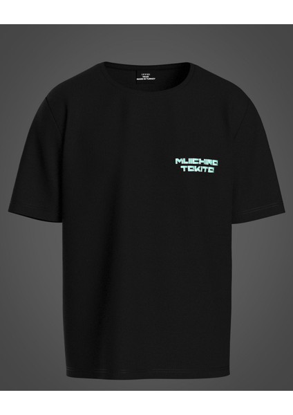 Demon Slayer: Kimetsu No Muichiro Tokito Baskılı Oversized Anime Tshirt fırsatları