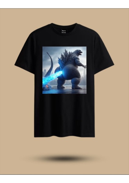 Osuran Godzilla Baskılı Oversize T-Shirt
