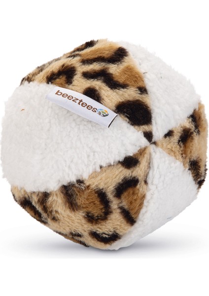 Beeztees Köpek Oyuncağı, Sesli, Top, Peluş, Beyaz/kahverengi, 11CM