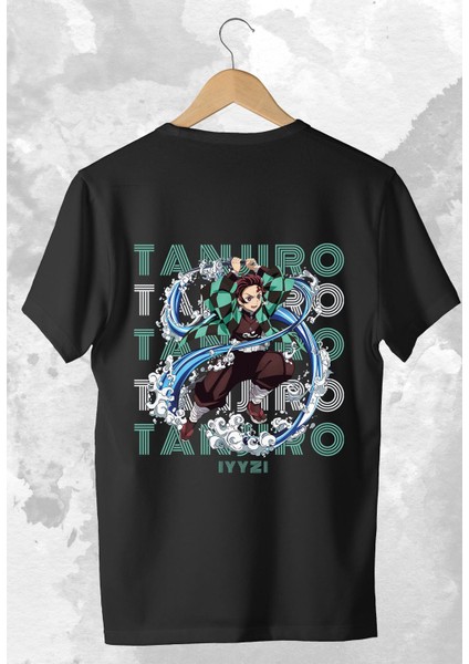 Demon Slayer: Kimetsu No Yaiba Tanjiro Kamado Baskılı Oversized Anime Tshirt