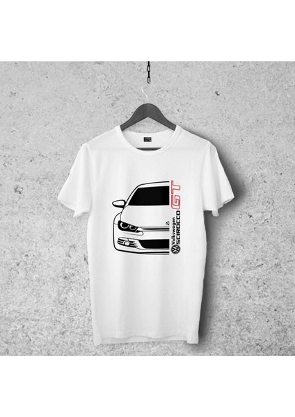 Volkswagen Scirocco Tasarımlı Tshirt 14, Unisex Premium Çatlama Solma Yapmaz , Otomobil