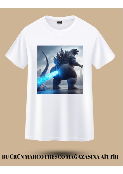 Osuran Godzilla Baskılı Oversize T-Shirt