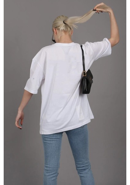 Unisex Wami Logolu Oversize Boyfriend T-Shirt modelleri