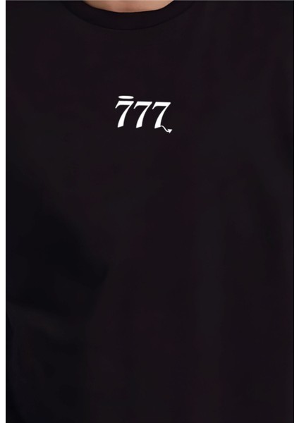 777 Yazı T-Shirt Erkek Kadın Tişört Oversize Tşört fiyatları