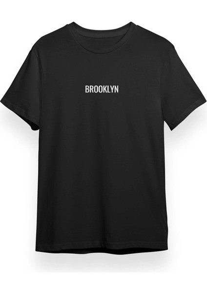 Brooklyn Oversize Bisiklet Yaka Baskılı T-Shirt