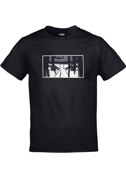 Naruto Itachi Ön Arka Baskılı Siyah Tshirt fiyatları