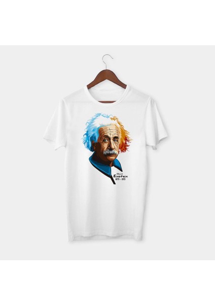Albert-Einstein-Baskili Tişört