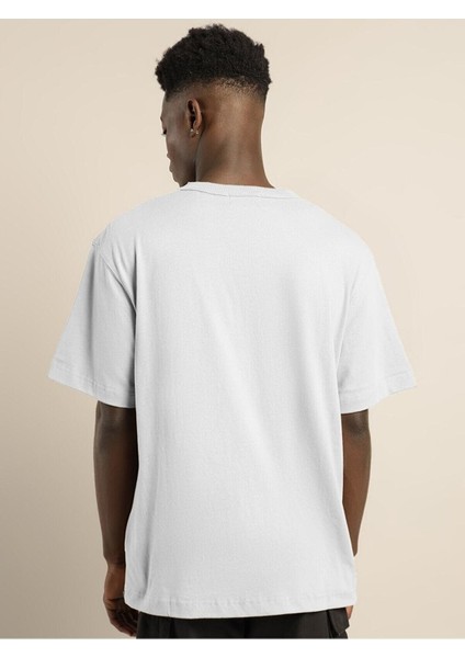 Unisex Oversize Baskılı Pamuklu Bisiklet Yaka Kısa Kollu T-Shirt fiyatları