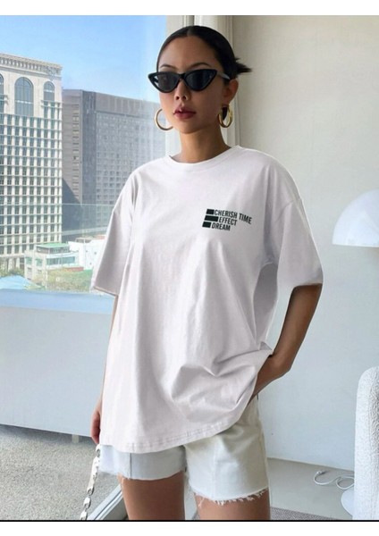 Cheris Time Baskılı Oversize Tsihirt