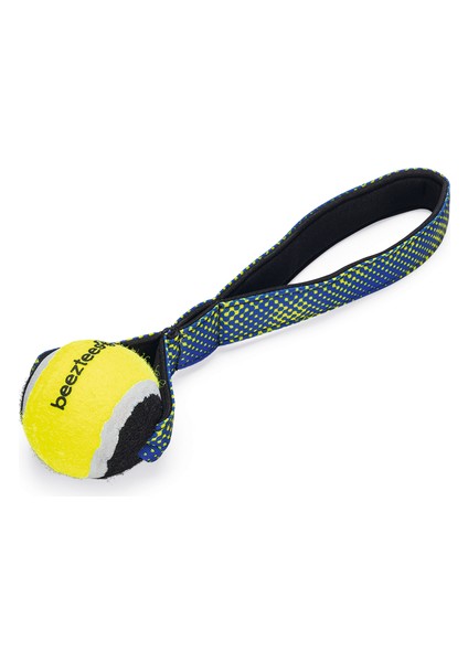 Beeztees Köpek Oyuncağı, Yüzen, Tutamaçlı Tenis Topu, Mavi/sarı, 25,5x6,3x6,3cm