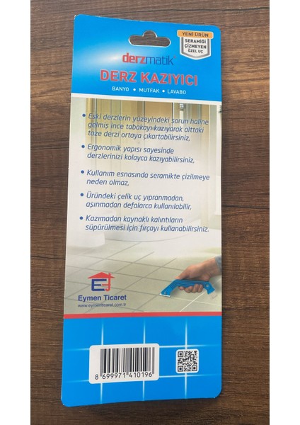Adnoss Hazır Derz Dolgusu 380 Gram Sivri Uçlu Tüp Dolgu Beyaz (2 Adet) + Derz Kazıyıcı