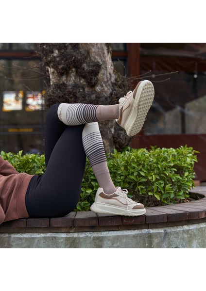 Bambu Renkli Dikişsiz Diz Boyu 15-20 mm Hg Basınçlı Kompresyon Çorap 3590