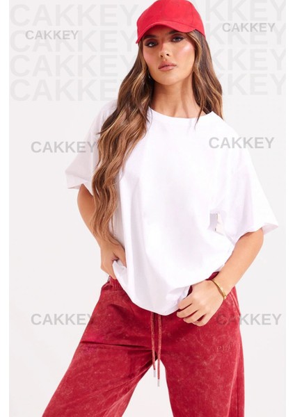 Kurdele Baskılı Oversize T-Shirt fiyatları