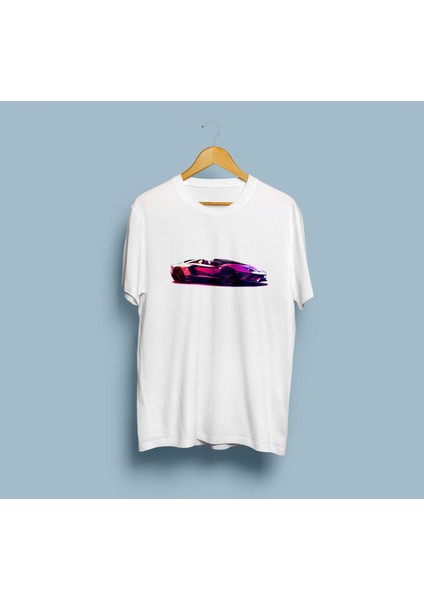 Oversize Lamborghini Aventador Tasarım Unisex T-Shirt