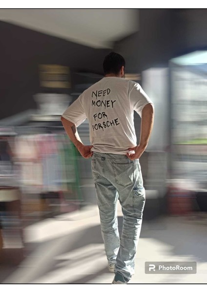 Need Money For Porsche Baskılı Oversize T-Shirt fiyatları