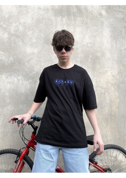 Cool Yıldırım Baskılı Oversize Tshirt