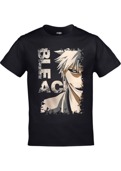 Bleach Anime Baskılı Siyah Tshirt
