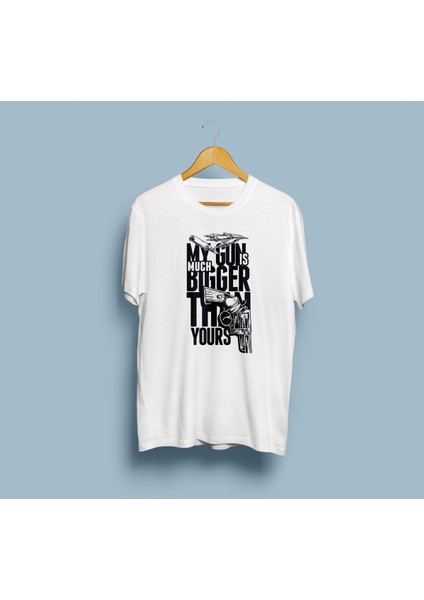 Oversize Benim Silahım Senden Büyük Yazılı T-Shirt