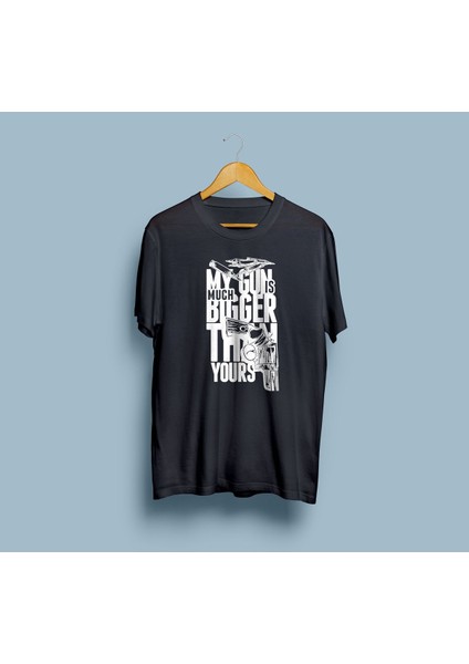 Oversize Benim Silahım Senden Büyük Yazılı T-Shirt